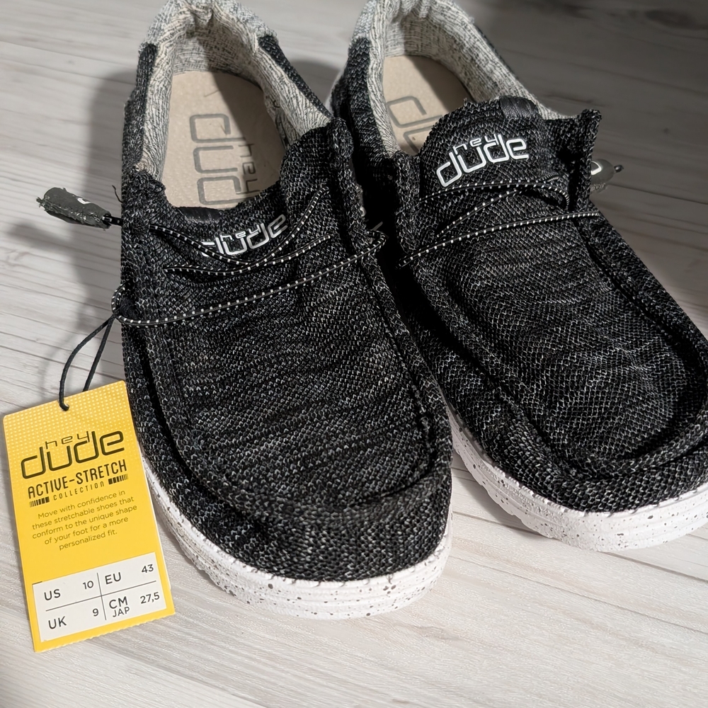 Hey Dude Mens Charcoal Moccasins